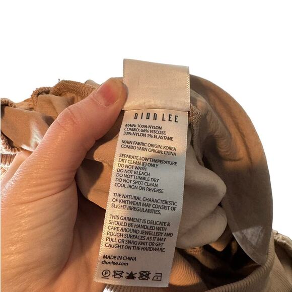 Dion Lee Double Waistband Nylon Track Pants Beige Tan 8 / 10 / Large - Picture 11 of 16